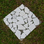 Woodside 33cm Decorative Garden Pathway Square Stepping Stones, Pack of 3