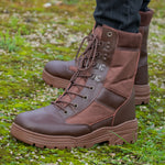 Nitehawk Army/Military Patrol Brown Leather Combat Boots Outdoor Cadet Security