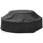 Woodside Black Waterproof Outdoor 8 Seater Round Picnic Table Cover