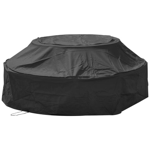 Woodside Black Waterproof Outdoor 8 Seater Round Picnic Table Cover