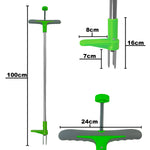 Woodside Stand Up Weed Puller – Long Handle Stainless Steel 3 Prong Garden Weed Removal Tool 100cm