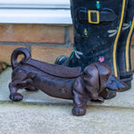 Woodside Outdoor Garden Cast Iron Boot/Welly Novelty Sausage Dog Mud Scraper