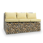 Woodside Gabion Basket Pack of 2 Heavy Duty Garden Mesh Wire Cages 30 x 30 x 60cm Galvanised Steel