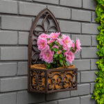 Woodside Cast Iron Wall Mounted Hanging Garden Planter Basket with Coco Liner