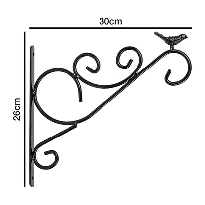 Woodside Hanging Basket/Bird Feeder Decorative Wall Bracket 12" Hook Hanger x 10