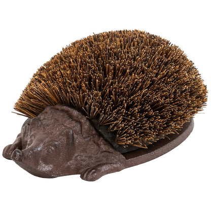 Woodside Cast Iron Hedgehog Boot Brush & Scraper