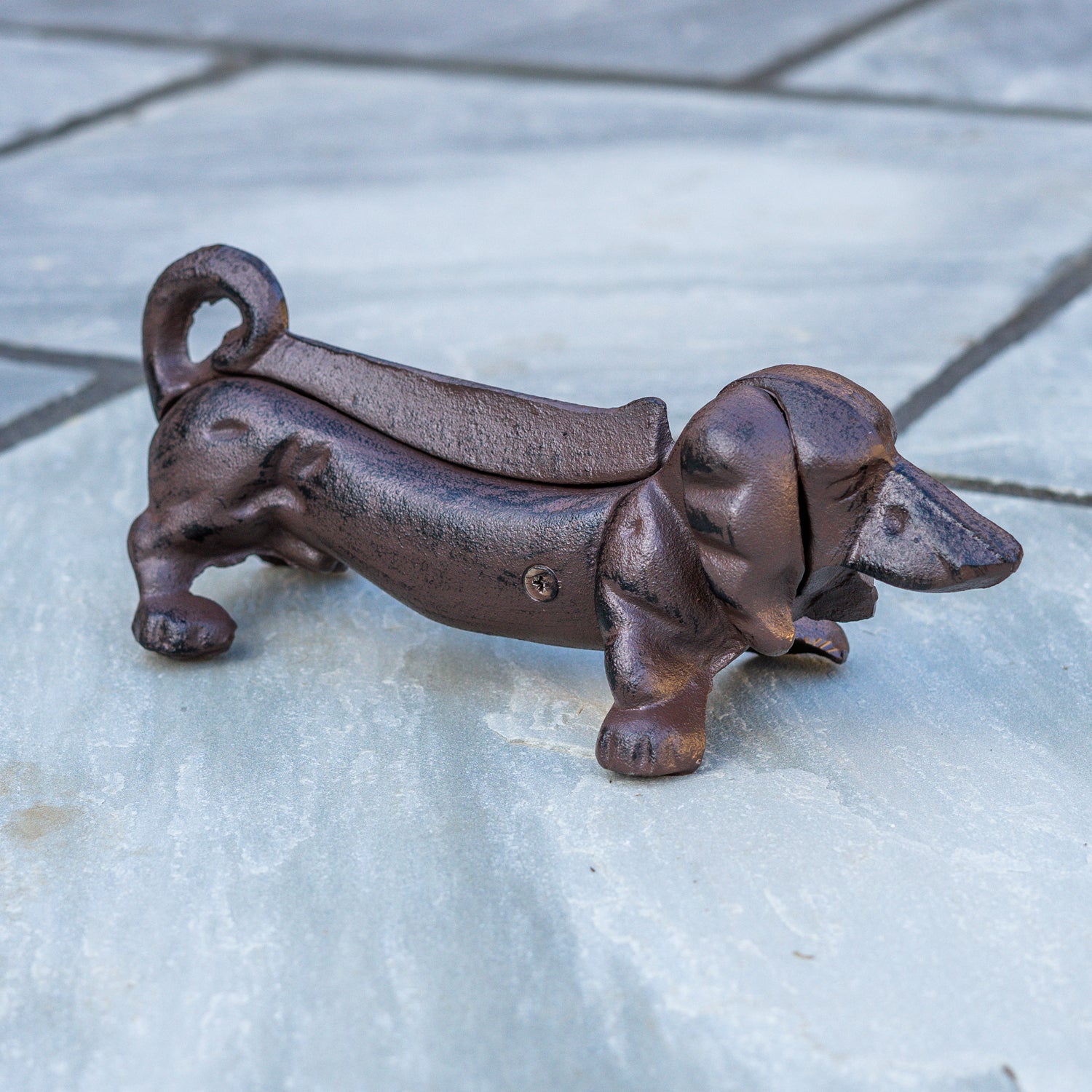 Woodside Outdoor Garden Cast Iron Boot/Welly Novelty Sausage Dog Mud Scraper