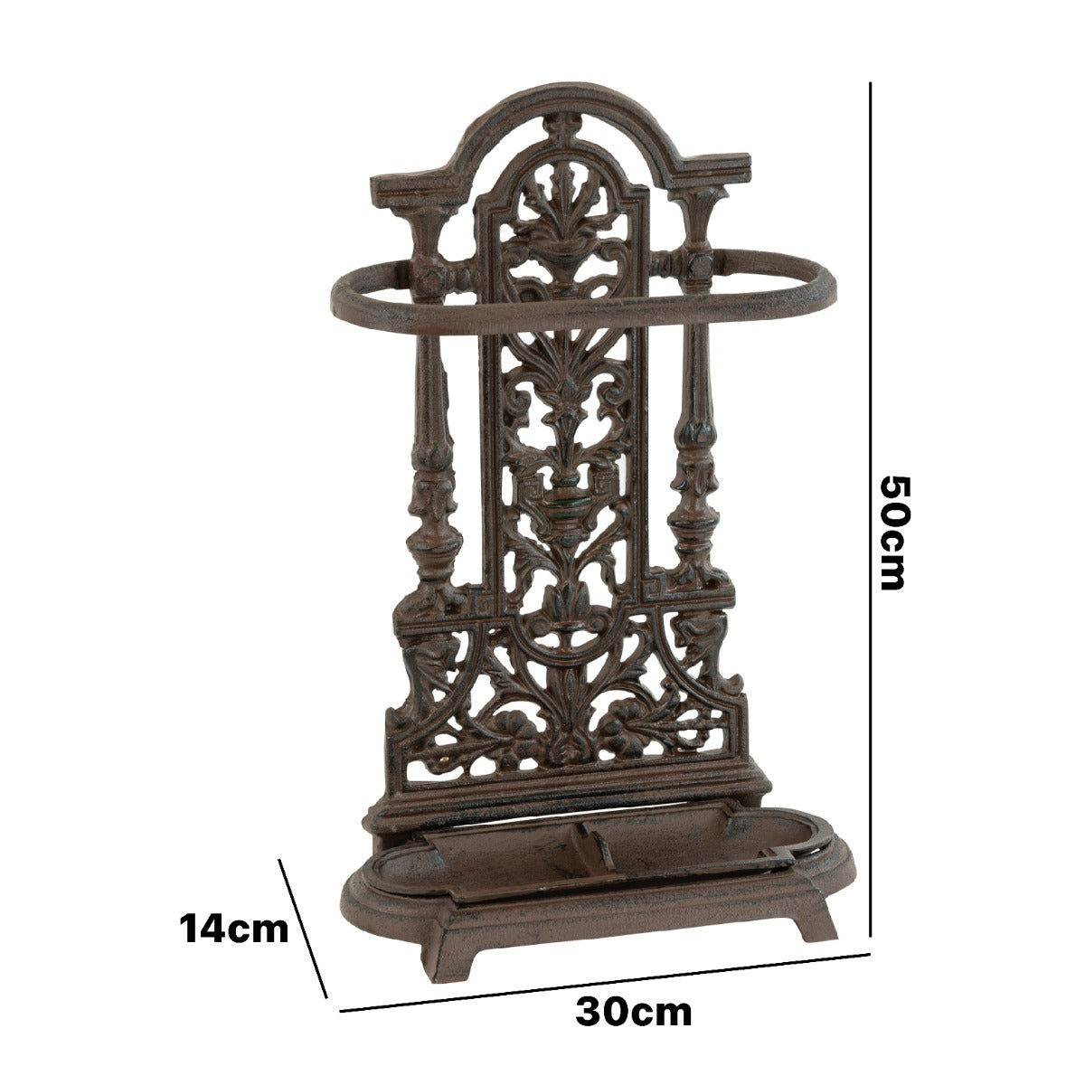 Woodside Ornate Vintage Cast Iron Umbrella/Walking Stick Stand