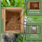 Woodside Hedgehog House & Natural Straw Bedding Kit – Complete Hedgehog Hibernation Shelter
