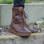 Nitehawk Army/Military Patrol Brown Leather Combat Boots Outdoor Cadet Security