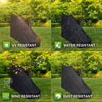 Woodside Black Waterproof Outdoor Large Protective Lawn Mower Cover