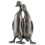 Woodside Large Standing Ducks Garden Ornament Pair Decorative Bronze Effect Resin Duck Statues