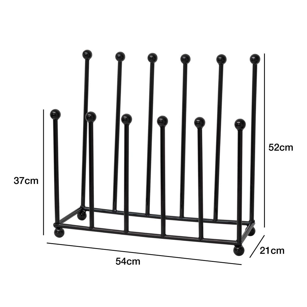 Woodside Morston Steel Wellington Boot Rack/Walking Boot Storage Stand, Indoor & Outdoor