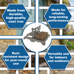 Woodside Victorian Cast Iron Boot Scraper & Brush – Durable Outdoor Mud Cleaner for Garden & Home Entrances