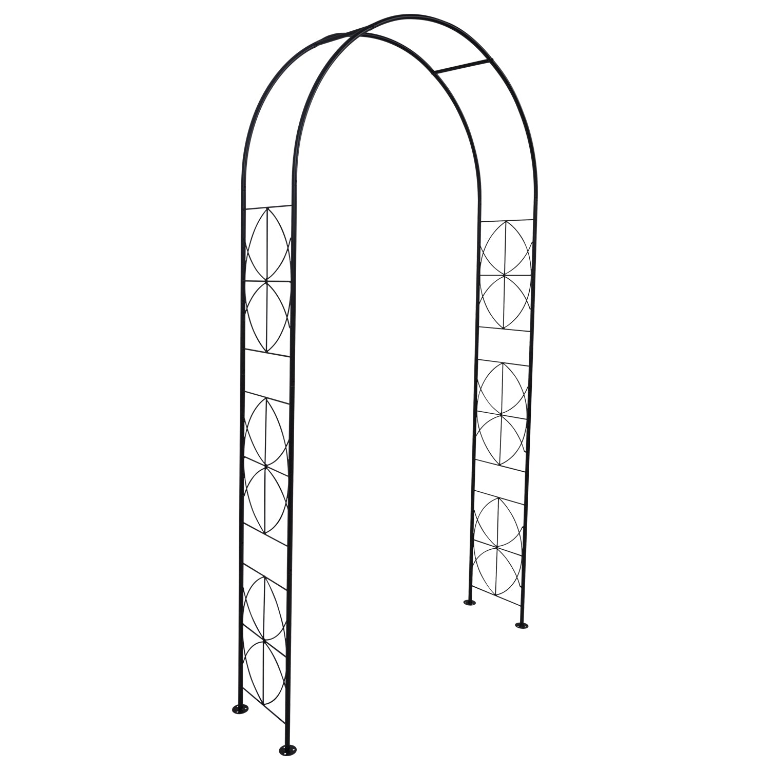 Woodside Blackpool Metal Garden Arch, Traditional Decorative Archway for Paths/Entrances