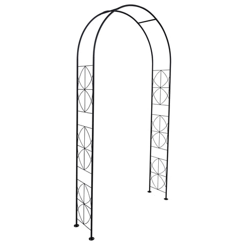 Woodside Blackpool Metal Garden Arch, Traditional Decorative Archway for Paths/Entrances