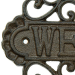 Woodside Decorative Cast Iron Wall Mounted Garden/Home Welcome Sign