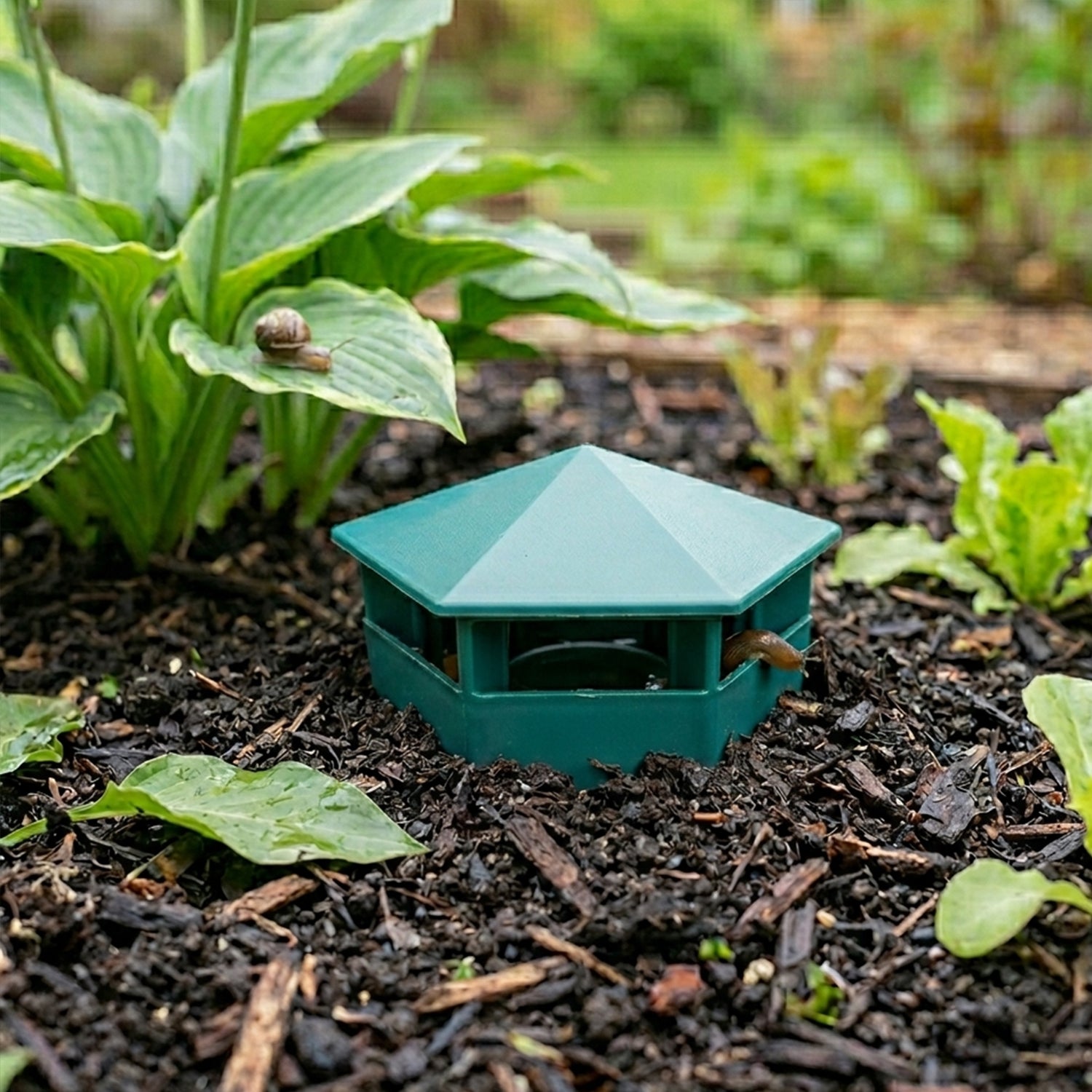 Woodside 4 Pack Snail Catcher Traps – Reusable Slug Control for Gardens, Natural Beer Trap Solution