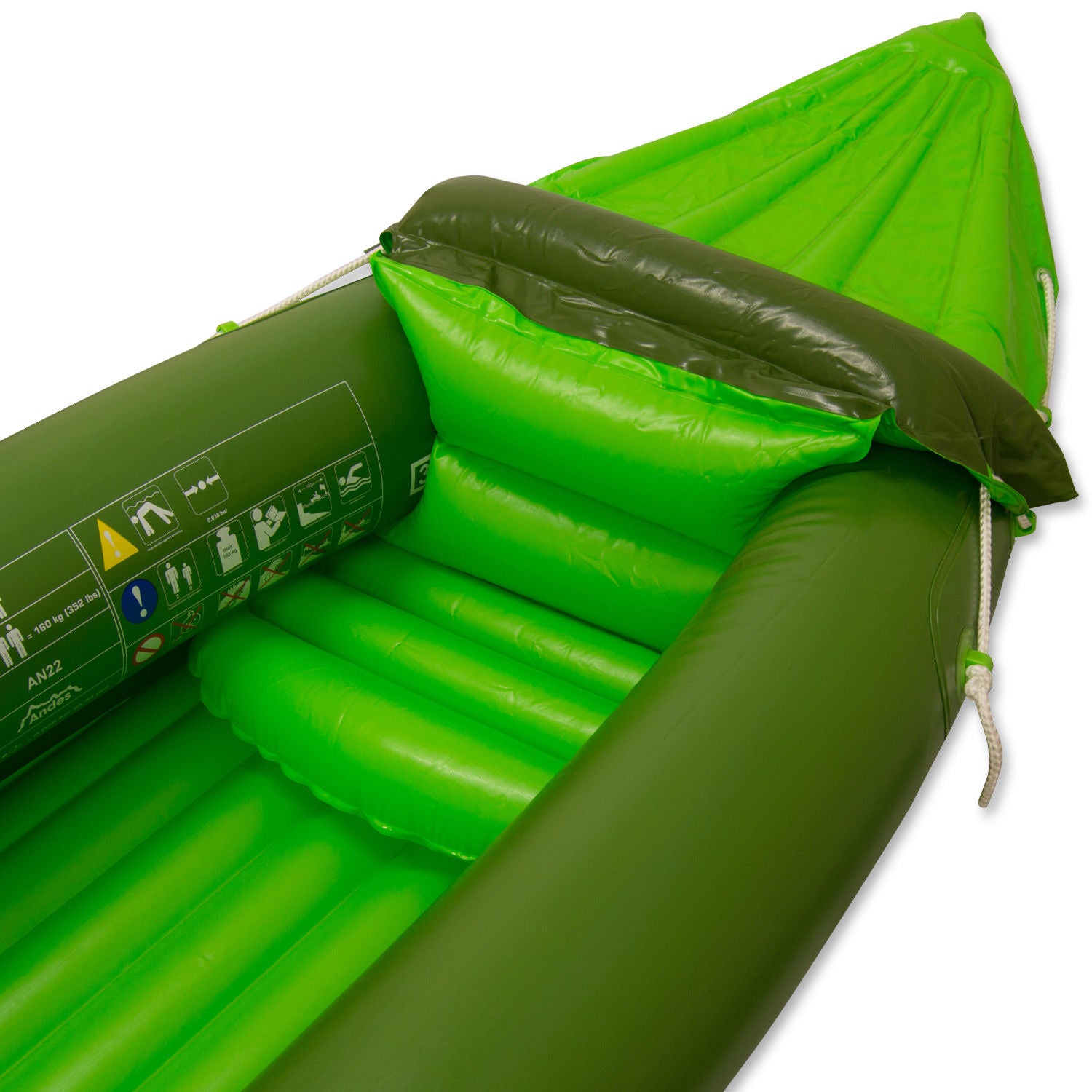 Inflatable Kayak Blow Up Two Person Canoe With Paddle Water Sports