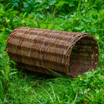 Woodside Rabbit/Guinea Pig Wicker Tunnel, Wooden Pet Play Hide for Small Animals