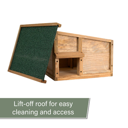Woodside Hedgehog House & Natural Straw Bedding Kit – Complete Hedgehog Hibernation Shelter