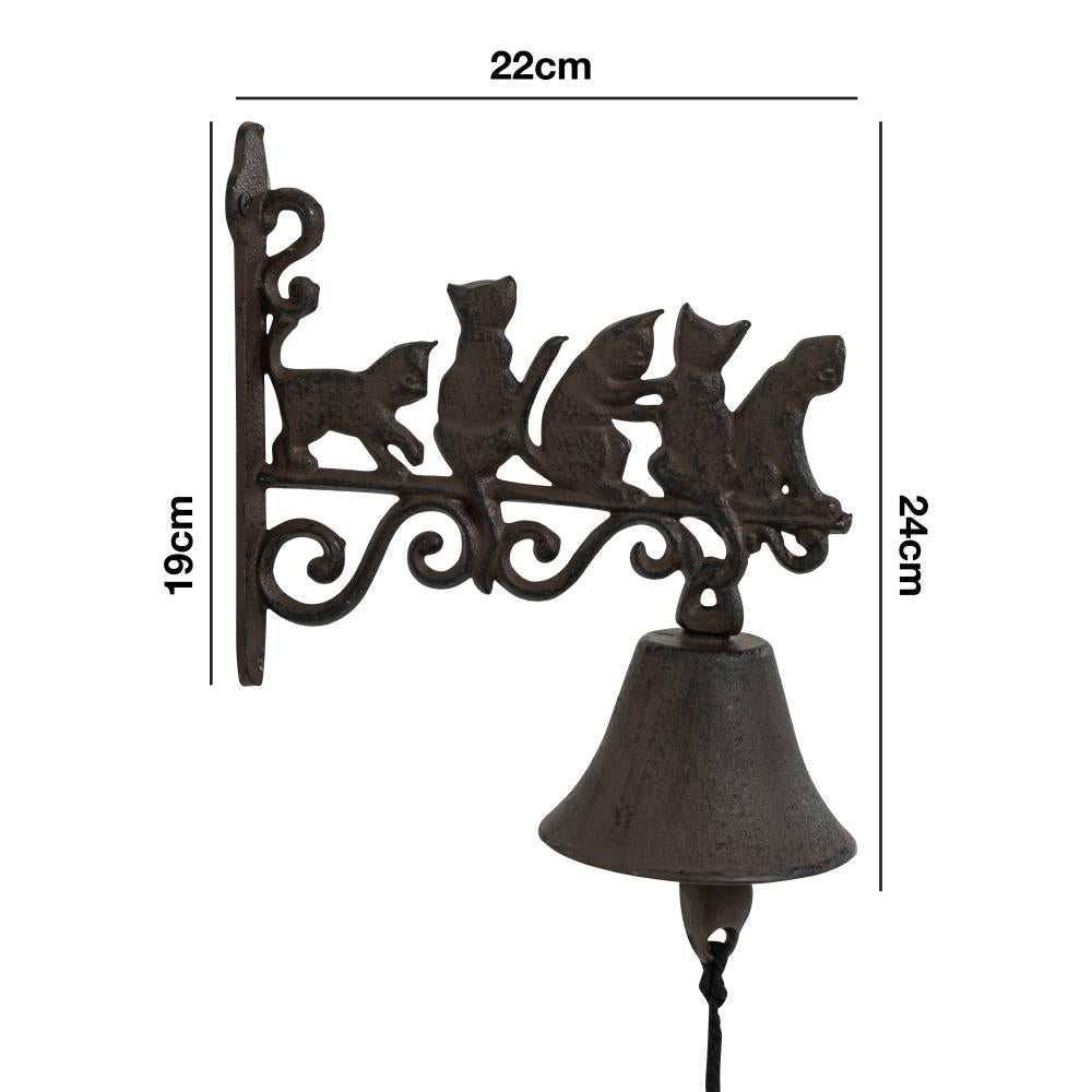 Woodside Cast Iron Wall Mounted Doorbell Vintage/Antique Design for Garden & Home