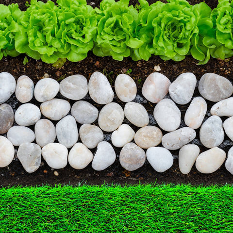 Woodside Pebble Strip Decorative Garden Lawn/Flower Bed Border Edging, Pack of 8