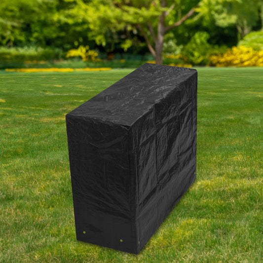 Woodside Large Black Outdoor Garden Barbecue BBQ Cover 1.12m x 0.42m x 0.92m