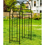 Woodside Northwold Metal Garden Arch, Traditional Decorative Archway for Paths/Entrances