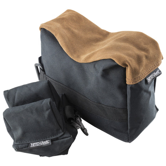 Nitehawk Black Rifle/Air Gun Front And Rear Rest Bench Bag Hunting Shooting