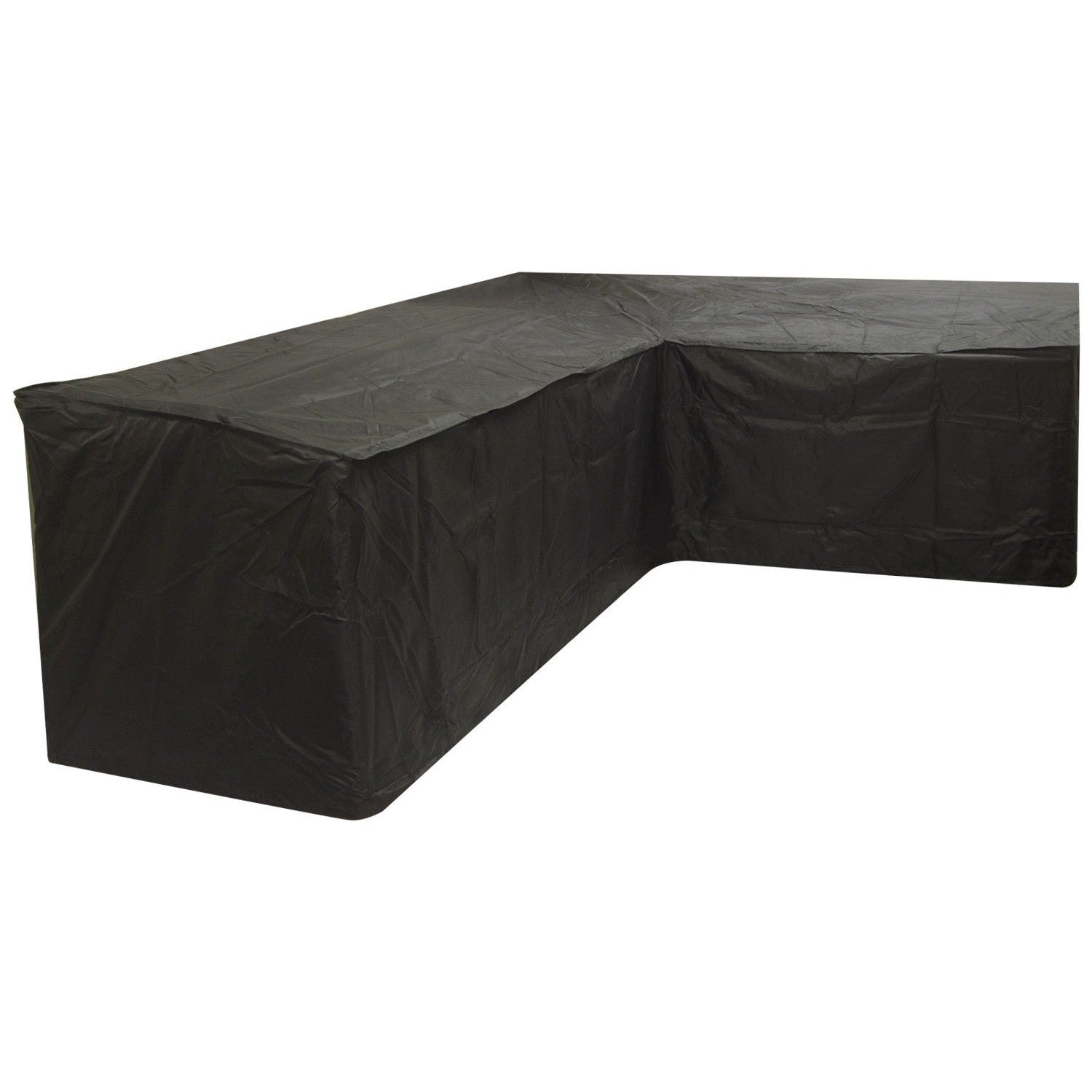 Woodside Black L Shape Outdoor Dining Waterproof Patio Set Cover Rattan