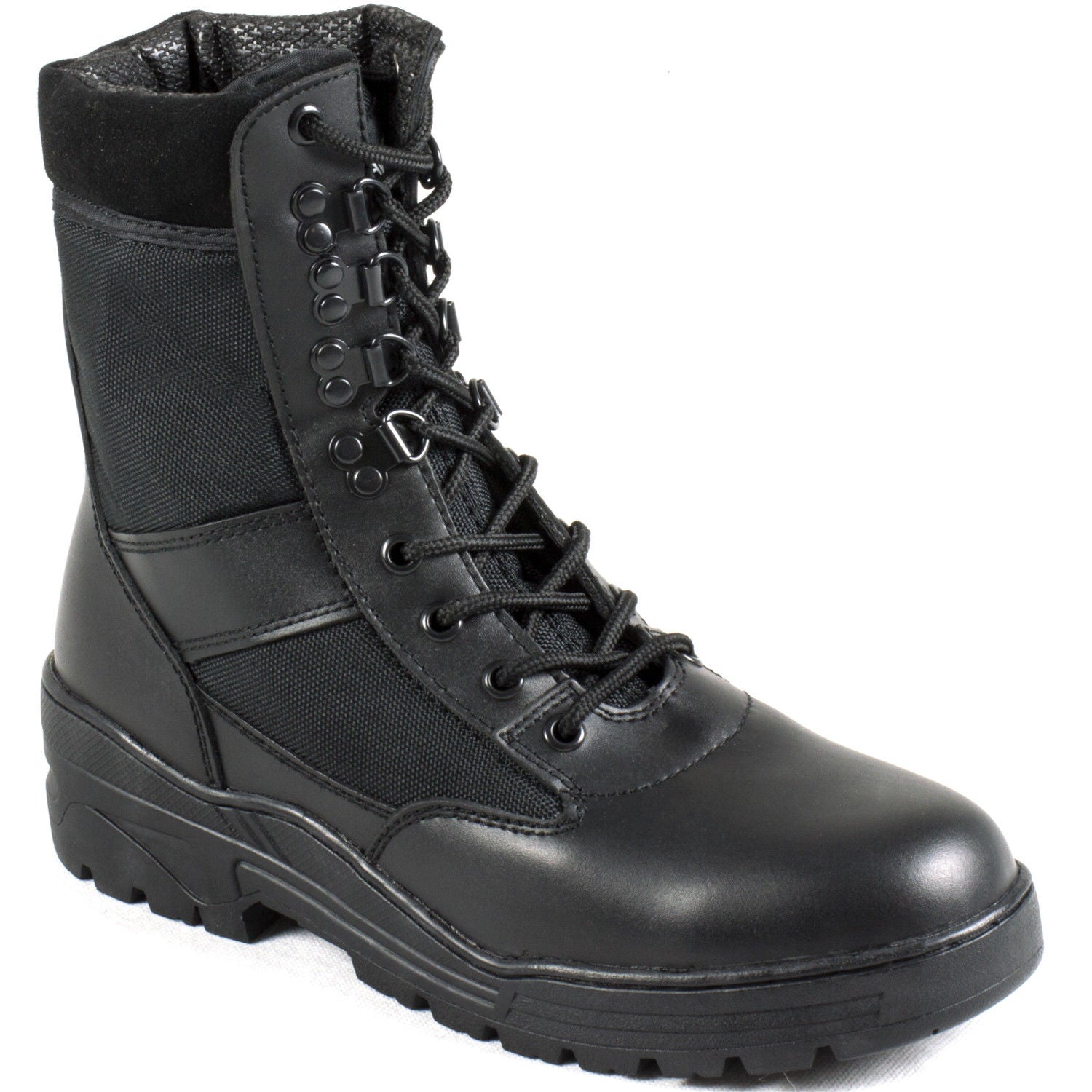 Nitehawk Army/Military Patrol Black Leather Combat Boots Outdoor Cadet Security