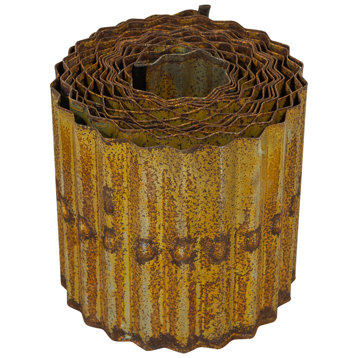 Woodside Metal Garden Border Edging 5m x 16.5cm Decorative Rusted Finish for Lawn/Pathways