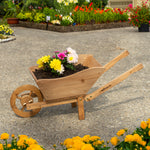 Woodside Wooden Ornamental Garden Plant/Flower Wheel Barrow Planter