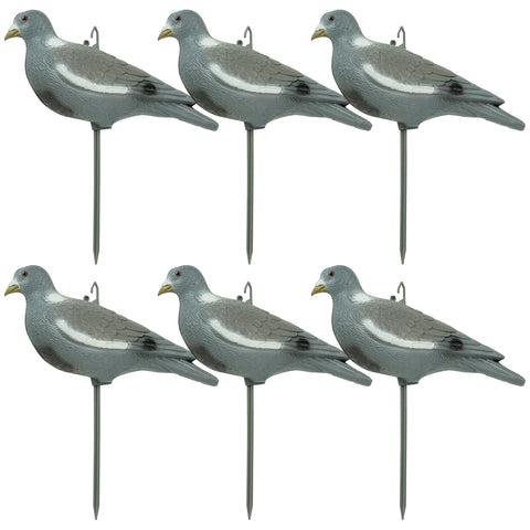 6 x Nitehawk Hunting Shooting Painted Full Body Fake Bird Pigeon Decoy Shell