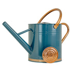 Woodside 9L Teal Metal Watering Can – Heavy Duty Garden Watering Can with Detachable Rose