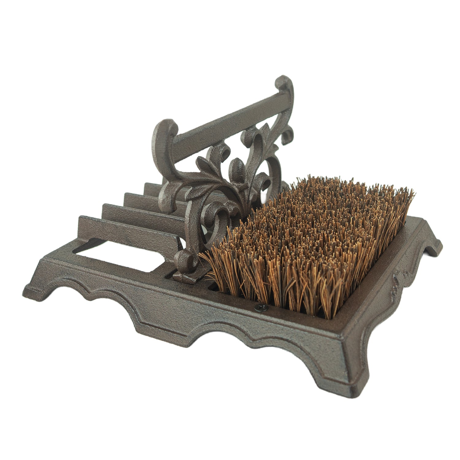 Woodside Victorian Cast Iron Boot Scraper & Brush – Durable Outdoor Mud Cleaner for Garden & Home Entrances