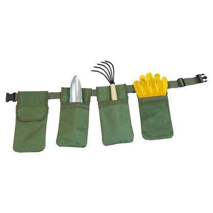 Woodside 4 Pocket Garden Tool Organiser Storage Belt, Adjustable Waist 25-48â€