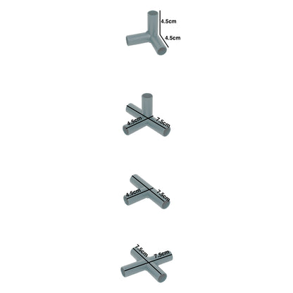 Woodside Greenhouse Frame Connector Set, 20 Pack, 11mm