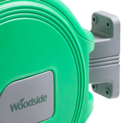 Woodside 30m Auto Rewind Retractable Wall Mounted Garden Hose Reel