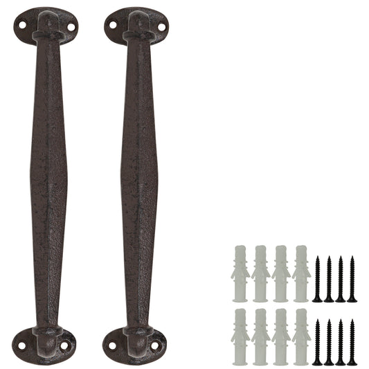 Woodside Cast Iron Heavy Duty Vintage Cupboard Door Pull Handles, Pack of 2