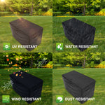 Woodside Black Small Bistro Waterproof Outdoor Garden Patio Set Furniture Cover