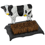 Woodside Outdoor Garden Cast Iron Boot Brush, Novelty Cow Welly Mud Scraper