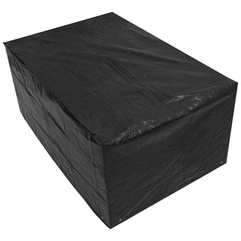 Woodside Black Small Rectangle Outdoor Garden Table Cover 1.52m x 1.04m x 0.71m