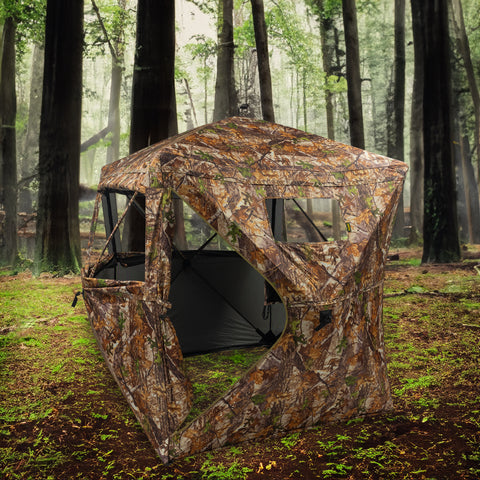 Nitehawk 2-3 Person Pop Up See Through 270 Degree Hunting Blind/Shooting Tent