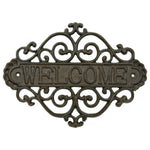 Woodside Decorative Cast Iron Wall Mounted Garden/Home Welcome Sign