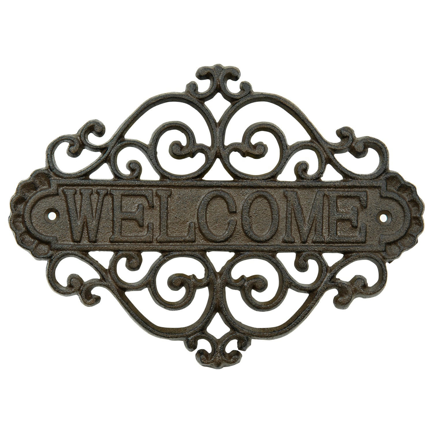 Woodside Decorative Cast Iron Wall Mounted Garden/Home Welcome Sign