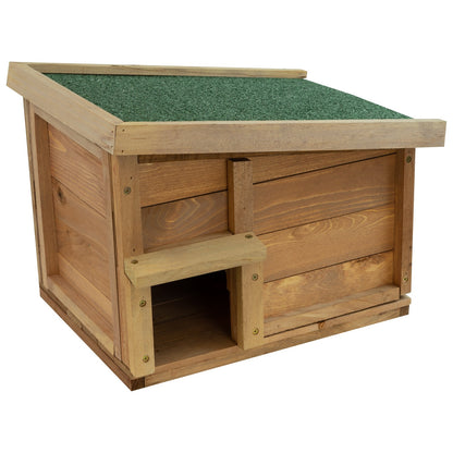 Woodside Hedgehog House & Natural Straw Bedding Kit – Complete Hedgehog Hibernation Shelter