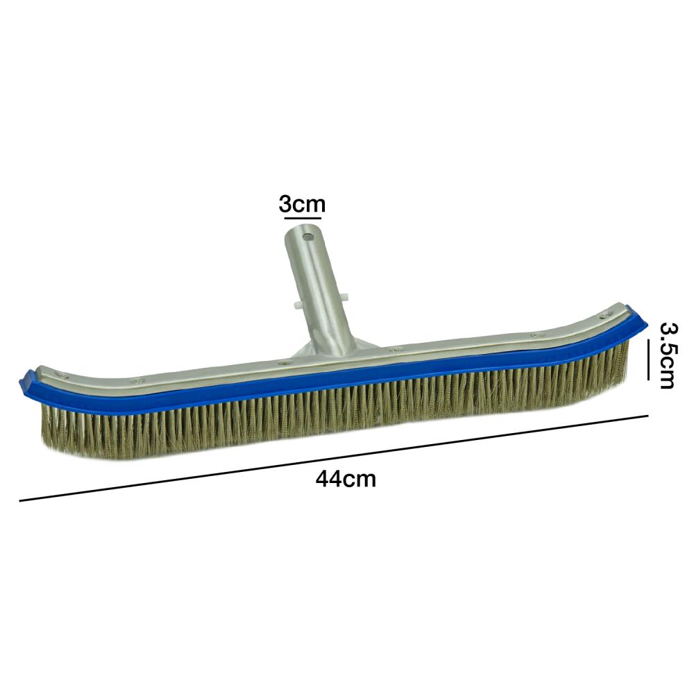 Woodside 18â€ Aluminium Swimming Pool Cleaning Brush Head Stainless Steel Bristles