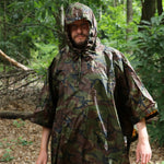 Nitehawk Camouflage Waterproof Hooded Poncho Outdoor Camping Hiking Rain Cover